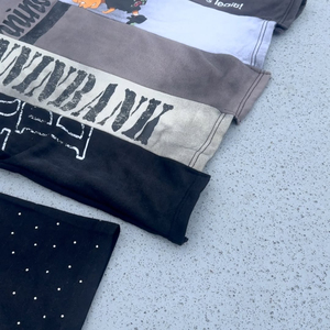 T-shirt Boxy Fit surdimensionné personnalisé pour hommes 100 coton sale lavé avec tissu articulé et design Streetwear graphique en strass - Product Image 4