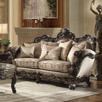 Ensemble de canapés de salon de luxe Bianca en teck sculpté à la main, style moderne du milieu du siècle, couleur et taille personnalisables pour hôtel, appartement, cuisine
