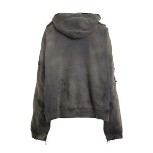 Venta caliente de encargo bajo MOQ Sudadera con capucha desgastada de calidad superior aspecto elegante ropa de calle Sudadera con capucha desgastada - Product Image 4