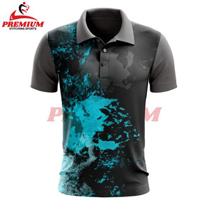 Custom Logo Short Sleeve Breathable Oversized Graphic Sublimation Print Mock Neck Golf Polo <b>Collarless</b> T <b>Shirts</b> for <b>Men</b> - Product Image 5