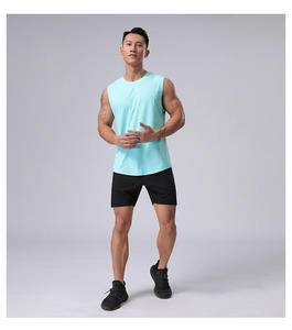 Nouvelle mode solide sans manches respirant tricoté sport débardeur personnalisé hommes basket-ball course à pied entraînement Fitness Gym - Product Image 5