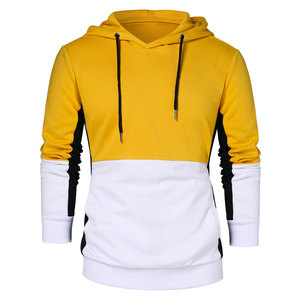 Automne et hiver populaire à capuche couleur unie coton épais pull à capuche à manches longues pour hommes - Product Image 5