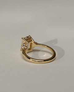 Vvs Cluster <b>Set</b> <b>Emerald</b> Cut Lab Grown IGI Certified Diamond Wedding Engagement Silver Gold Rings for Women - Product Image 3