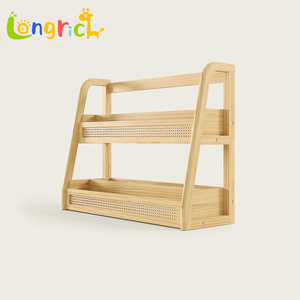 Estantería de Madera para Niños, 2 Niveles, Estilo Montessori, Multifuncional, Moderna, para Guardar Juguetes, para Niños Pequeños, Cuarto de Juegos - Product Image 1