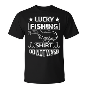 T-shirt Lucky Fishing avec motif de poisson-chat, à ne pas laver - Product Image 2