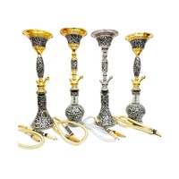 Chicha Égyptienne Farida Luxe Classique en Acier Inoxydable Laqué, Modèle Mini Floral Intricaté avec Nacre, Édition Limitée Complète