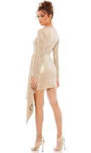 ชุดราตรีคอกลมหรูหราสำหรับงานสังสรรค์งานพรอมหรืองานกลางคืน-สวมใส่ได้หลากหลาย - Product Image 4