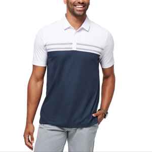 Chemise décontractée pour homme à manches courtes avec poche, en tissu piqué Spandex/Polyester, anti-plis, avec logo personnalisé OEM - Product Image 3