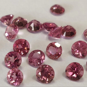 Turmalina Rosa Natural de 5 mm, Corte Redondo Facetado, Calidad Superior - Turmalina Rosa Suelta Facetada - Product Image 1
