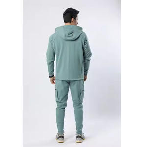 ชุดวอร์มมีฮู้ดแบบซิปของผู้ชายชุดวอร์ม500Gsm บ็อกซี่เฮฟวีเวตไซส์ใหญ่พิเศษ - Product Image 6