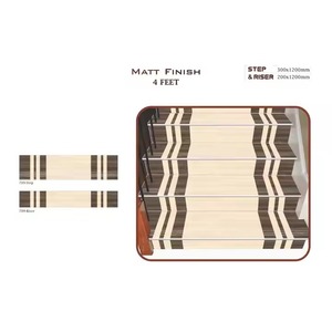 Meilleur prix, bonne qualité: Vistaar 1200x300mm/1200x200mm, 11mm d'épaisseur Step Riser Matt Porcelain Glacé GVT Escaliers Treads Tuiles - Product Image 3