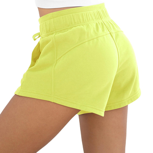 Pantalones cortos para mujer, venta al por mayor, pantalones cortos de verano personalizados para damas, pantalones cortos de algodón informales para mujer, Color sólido, buen diseño - Product Image 2