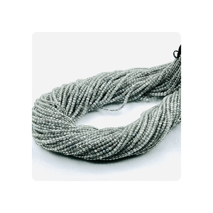 100% cuentas de Rondelle facetadas de piedra lunar gris Natural 2mm 13 pulgadas hebra para la fabricación de joyas - Product Image 4