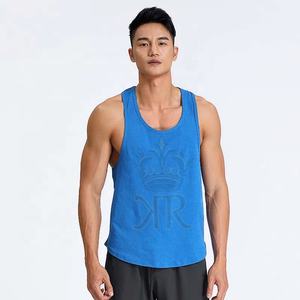 Chaleco deportivo de verano para hombre, sin mangas, ropa deportiva de secado rápido, camiseta sin mangas para maratón, camiseta inferior para montar al aire libre, camiseta de lucha libre - Product Image 3