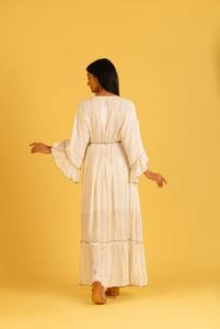 Détails accrocheurs Vibrant Hue Miroir Et Séquence Travail Boho Chef-d 'œuvre Femmes Maxi Robe D'été Bling Resort Caftan Robe - Product Image 3