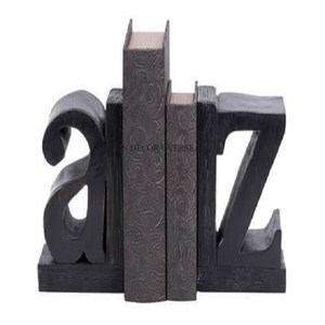Customized Alphabetical Letters Design Available High Grade Gold Plated Unique Fancy Designer <b>Heavy</b> <b>Duty</b> Metal Bookends Supplies - Product Image 2
