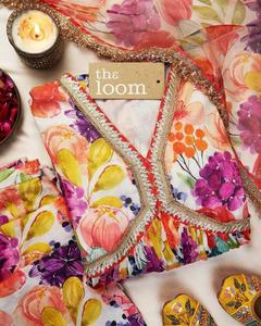 Vestido Anarkali con estampado tradicional de buena calidad, traje de muselina pesada con estampado atractivo, estampado Digital y borde de encaje elegante para mujer - Product Image 3