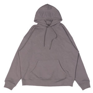 Sweat à capuche surdimensionné en coton éponge 100% |   Vêtements d'hiver en polaire épais pour la rue |   Sweat à capuche respirant coupe-vent brodé à épaules tombantes pour - Product Image 5