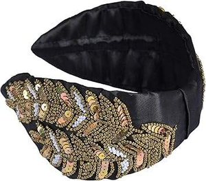 Bandeaux perlés, accessoires pour cheveux noués à la main, ornés de perles, pour filles, femmes, enfants, Noël - Product Image 4