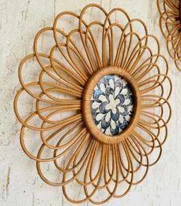 Acentos de pared decorativos de Venta caliente para decoración del hogar y regalo de boda en ratán y diseño moderno - Product Image 6