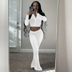 2023 pull personnalisé à capuche survêtement de gymnastique 2 pièces nouveau survêtement polaire ensemble pour hommes femmes propre Logo saison d'entraînement pour l'hiver - Product Image 5