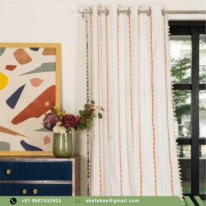 100% coton Rideau de porte ou fenêtre Rideau fabricant direct Conceptions les plus vendues meilleur prix livraison rapide - Product Image 6