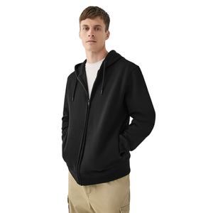 Sweat à capuche unisexe zippé pour hommes et femmes, sweat-shirt à capuche décontracté uni, polaire chaud, manches longues, streetwear d'hiver, vêtements de tous les jours - Product Image 2