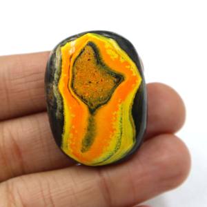 Natural <b>Bumble</b> <b>Bee</b> Jasper Cabochon Gemstone Yellow Jasper Smooth Loose Stone Wholesaler Supplier for <b>Jewelry</b> Stone - Product Image 1