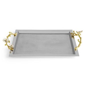 High Quality Tabletop <b>Kitchen</b> Serving <b>Tray</b> Aluminum Metal Silver Shiny <b>Tray</b> for Home Restaurants Tabletop Food Supplies - Product Image 6