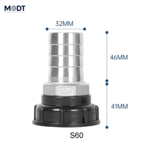 Bán Buôn Chất Lượng Cao Màu Đen 2 "* 1/2" 2 "* 3/4" 2 "* 1.2" Van Bằng Thép Không Gỉ Phụ Kiện Ibc Phù Hợp Adapter Kết Nối - Product Image 2