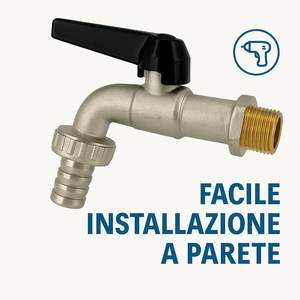 Conector de Grifo de Jardín HM de Latón, Rosca Estándar BS de 1/2'' con Palanca de Aluminio y Anillo de Goma Incluidos, Duradero y Antioxidante - Product Image 3