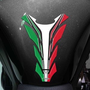 Autocollant de réservoir en résine 3D italien tricolore, logo imperméable pour la décoration et la protection de moto - Product Image 1