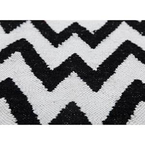 พรมอัลฮัมบราสีเทา-ดำ ลายทอแบน ขนสัตว์ คิลิม ลายเส้นนามธรรม ลายเชฟรอน รูปทรงสี่เหลี่ยมผืนผ้า พรมปอกระเจา สำหรับบ้านและทางเดิน-ADWP-13070 - Product Image 3