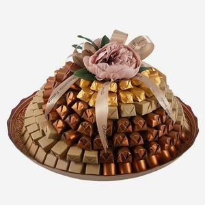 Design laiton doux plateau de service forme hexagonale simple plaque de chocolat en laiton doré à bas prix - Product Image 2