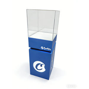 Présentoir de sol pour cigarettes en acrylique LED, moderne, écologique, recyclable, sur mesure, avec couvercle transparent, pour la vente au détail de tabac - Product Image 1