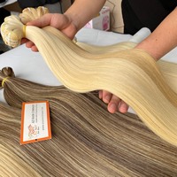 Extensions de cheveux vierges russes blondes, cuticules alignées, cheveux vietnamiens, super double trame, cheveux humains bruts, fournisseurs fiables