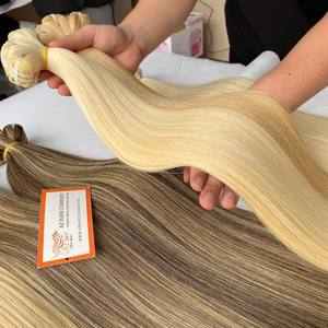 Extensions de cheveux vierges russes blondes, cuticules alignées, cheveux vietnamiens, super double trame, cheveux humains bruts, fournisseurs fiables - Product Image 3