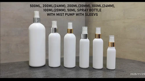 ขวดสเปรย์ HDPE พร้อมปั๊มพ่นละอองน้ำ แบบเติมได้ ป้องกันการรั่วซึม ภาชนะพลาสติกทนทาน สำหรับทำความสะอาด ผลิตภัณฑ์ดูแลผิว ผลิตภัณฑ์ดูแลเส้นผม และฆ่าเชื้อ - Product Image 3
