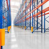 Étagères de stockage en acier pour entrepôt, rayonnages industriels robustes, rayonnages à palettes Blue Orange Drive-in, conception personnalisée