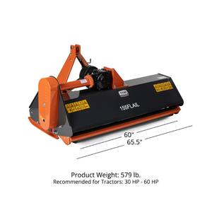 Broyeur à fléaux à 3 points de 60 pouces, couleur anthracite, équipement agricole - Product Image 6