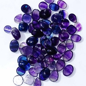 AAA + qualité naturel violet Fluorite pierres précieuses en vrac taille libre Cabochon pierres précieuses en vrac mélange Lot pierres précieuses fines pour la fabrication de bijoux - Product Image 4