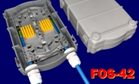 Caja de Distribución de Fibra Óptica GPON FTTH FTTX para Interiores FOS-42AB COMNET, Conector SC, ABS/PC Gris, hasta 48 Empalmes, 175x111x50mm