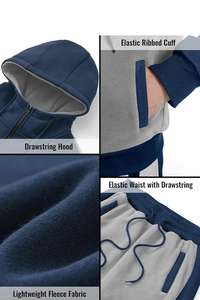 ชุดวอร์มผู้ชายไซส์ XL โลโก้ปรับแต่งได้ คุณภาพสูง ผลิตจากโรงงาน ผ้าฝ้าย 100% ระบายอากาศ แห้งเร็ว ผ้าฟลีซสำหรับฤดูหนาว ไซส์ใหญ่พิเศษ - Product Image 5