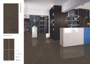 Arista Gris 80x160cm Dalle de porcelaine PGVT polie avec couleur mobile pour intérieurs modernes Carrelages de sol et de mur - Product Image 4