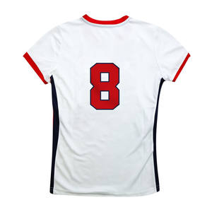 Maillot de football sublimé pour l'équipe des États-Unis, manches courtes, col en V, imprimé, prix de gros, maillot de football - Product Image 2