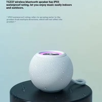 Altavoces Inalámbricos Portátiles TG337 con Audio 360, RGB, Resistentes al Agua, con Correa, Coloridos, Sonido Estéreo 3D, Batería, Altavoz Potente