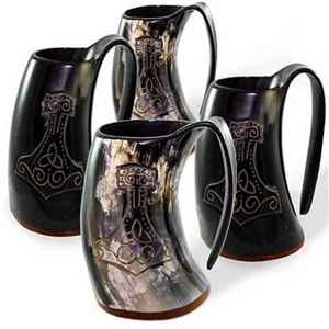 Dropshipping Cornes à boire viking artisanales originales, Mug viking, Mug à bière unique d'inspiration médiévale, Coupe de bœuf artisanale - Product Image 6