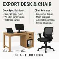 OEM ODM moderno ordenador de madera y portátil Escritorio de mesa de oficina en casa minimalista marco de metal escritorio de la computadora con la parte superior de madera