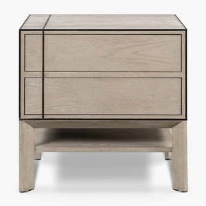 Table de chevet moderne de luxe NAM HAI en chêne massif, finition miroir, 1 tiroir, durable, meubles de chambre à coucher du Vietnam, usage domestique - Product Image 5