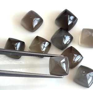 Natural 8mm Grey Moonstone Sugar Loaf Cabochon-Calidad AAA Calidad Superior - Product Image 6